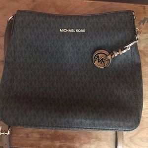 MK Jet Set Monogram Large Messenger
